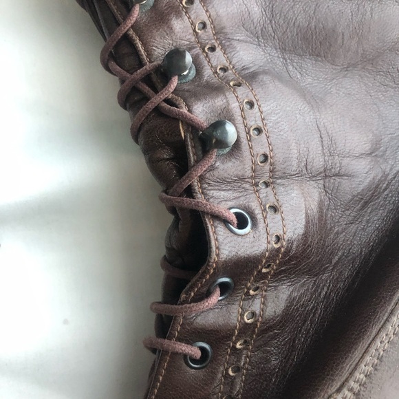 Victorian Style Alpine Dark Brown Leather Lace-Up Boots - Picture 10 of 13